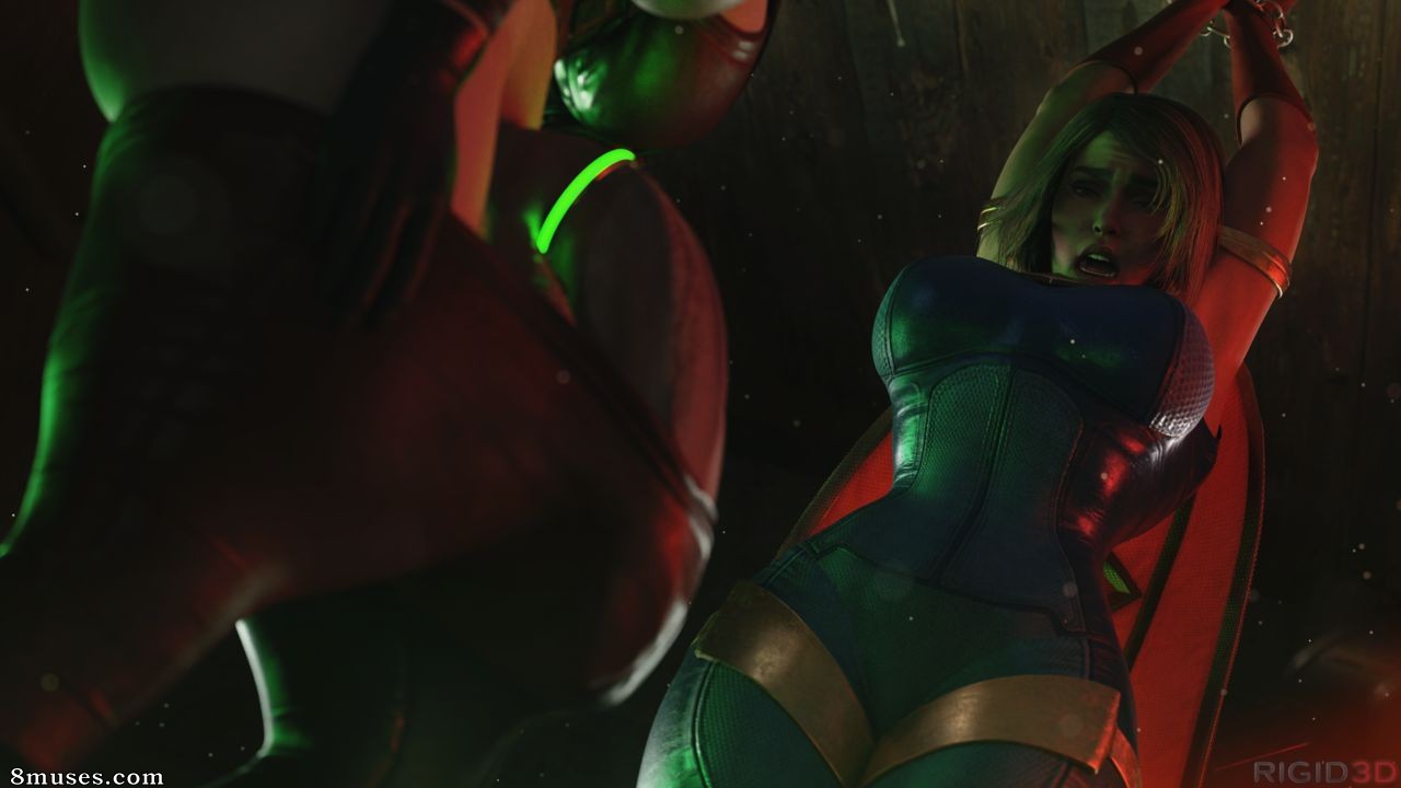 Supergirl's arching pleasure