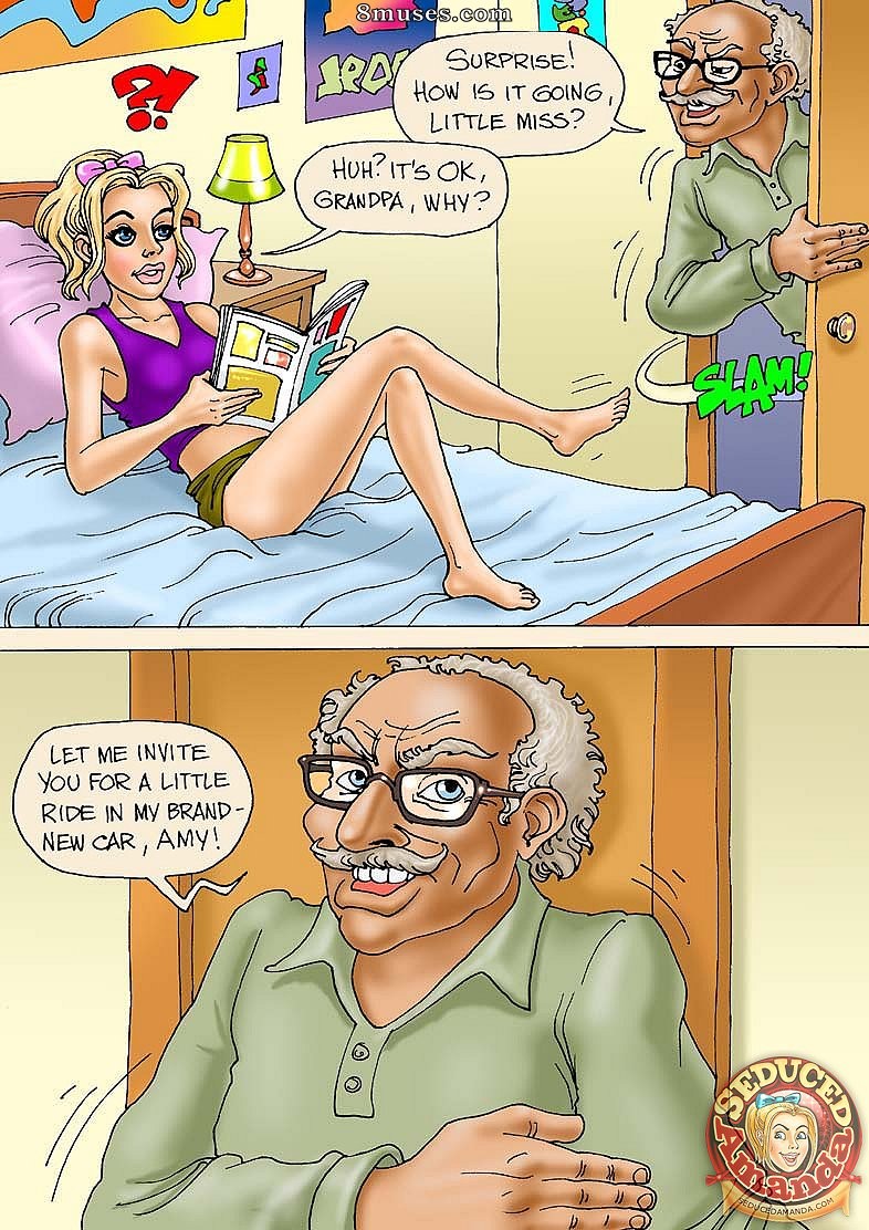 Seduced Amanda Comics - Vovô e sua nova montaria - Página 1
