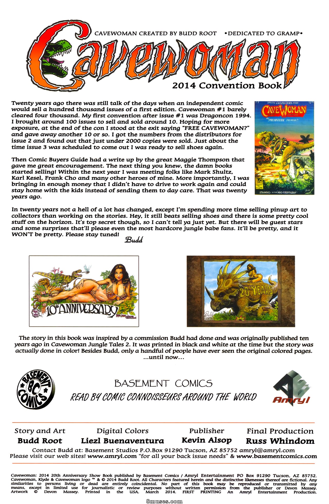 Budd Root - Cavewoman - 20th Anniversary Convention Book - Page 2