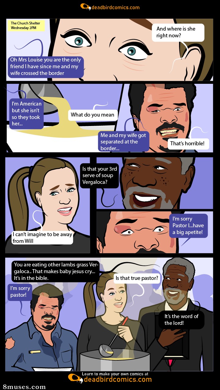 MrDeadbird - Femme sage lubrique encule un prêtre et son fils à la manière de Morgan Freeman - Page 1