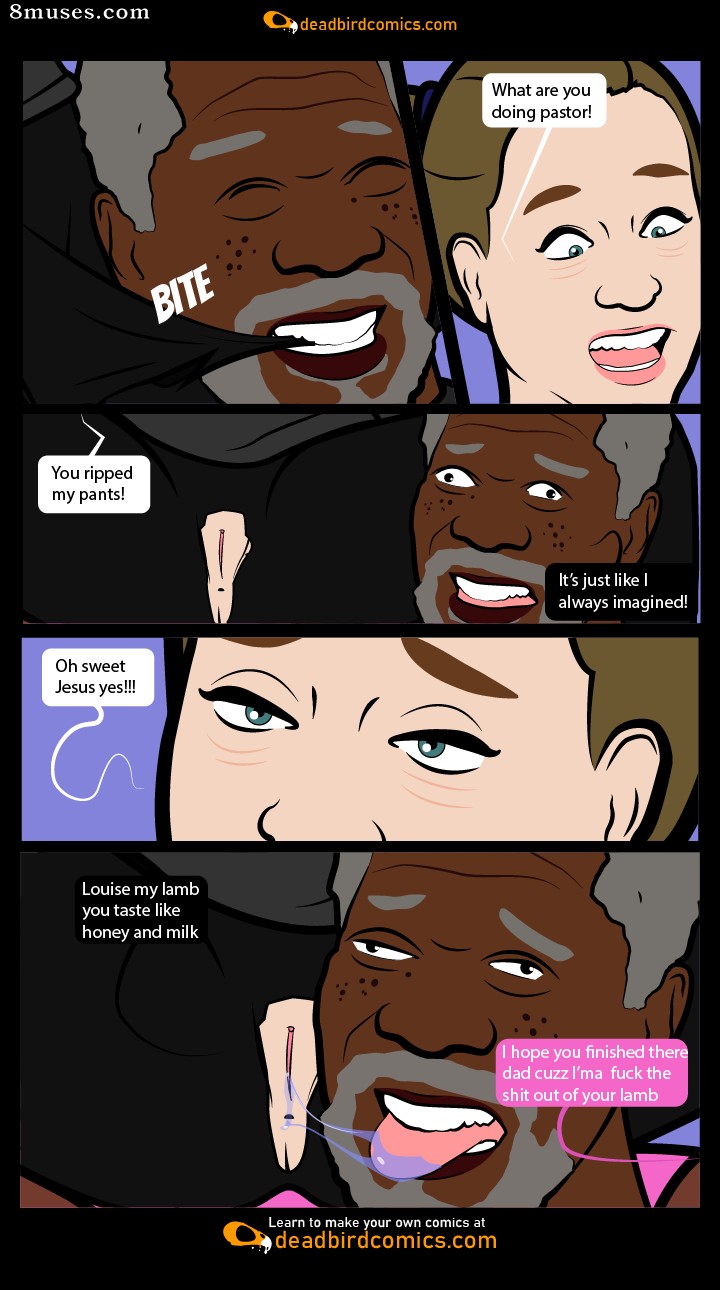 MrDeadbird - Femme sage lubrique encule un prêtre et son fils à la manière de Morgan Freeman - Page 8