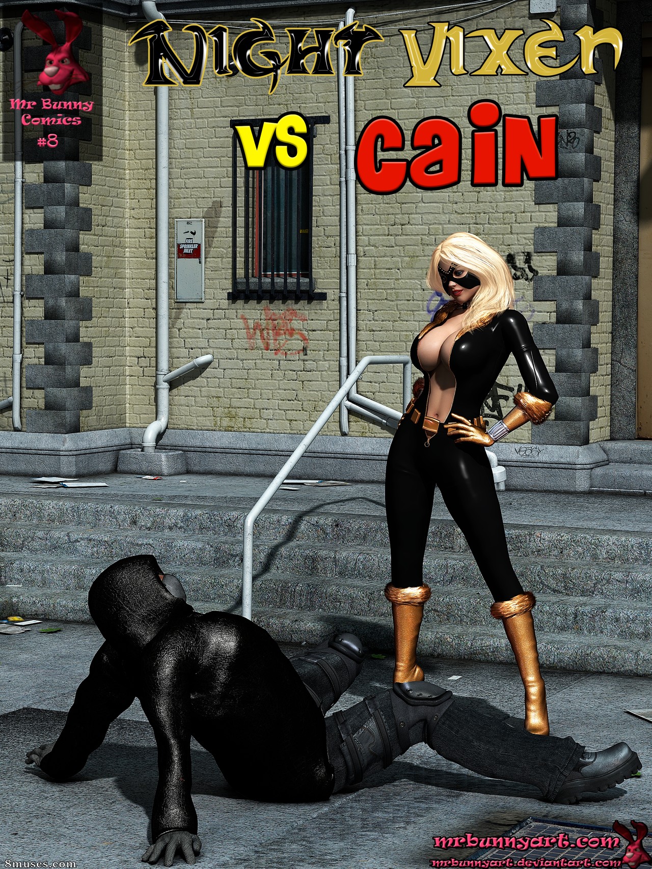 MrBunny Comics - Night Vixen vs Cain - Página 1