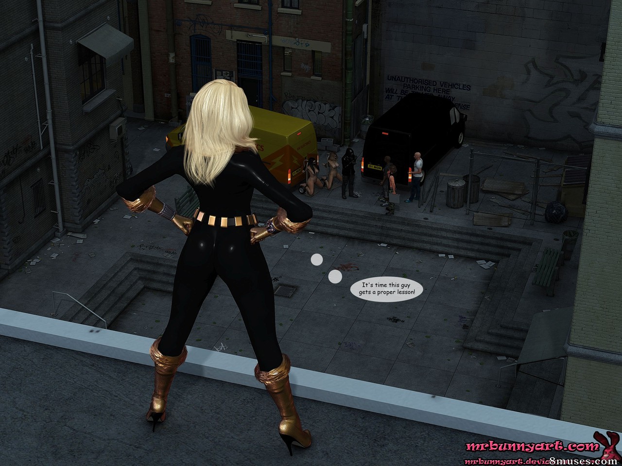 MrBunny Comics - Night Vixen vs Cain - Página 3