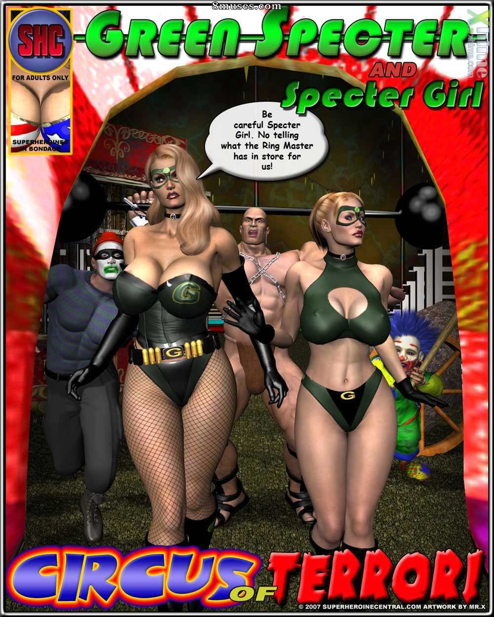 Superheroine Central Comics - Green Specter et Specter Girl - Cirque de la terreur - Page 1