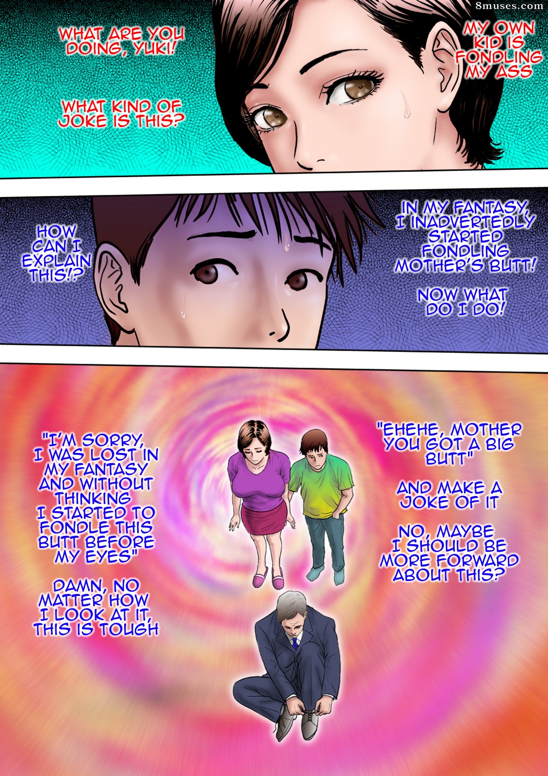 MILF Shobou - Shucchou Suru Otou-san Choukyou Sareru Okaa-san - Training Mother while Father is Abroad - Page 17