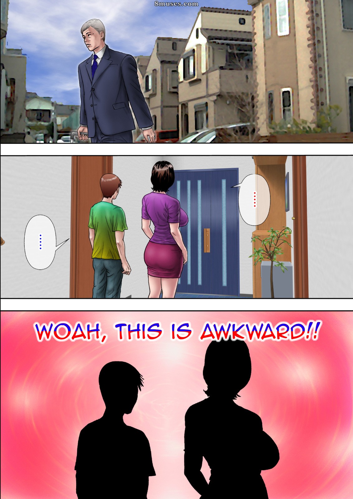 MILF Shobou - Shucchou Suru Otou-san Choukyou Sareru Okaa-san - Training Mother while Father is Abroad - Page 33