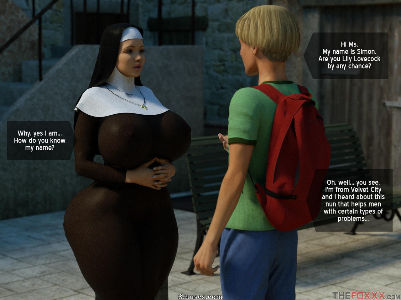 The Foxxx Comics - Lilys First Day as a Nun - Page 9