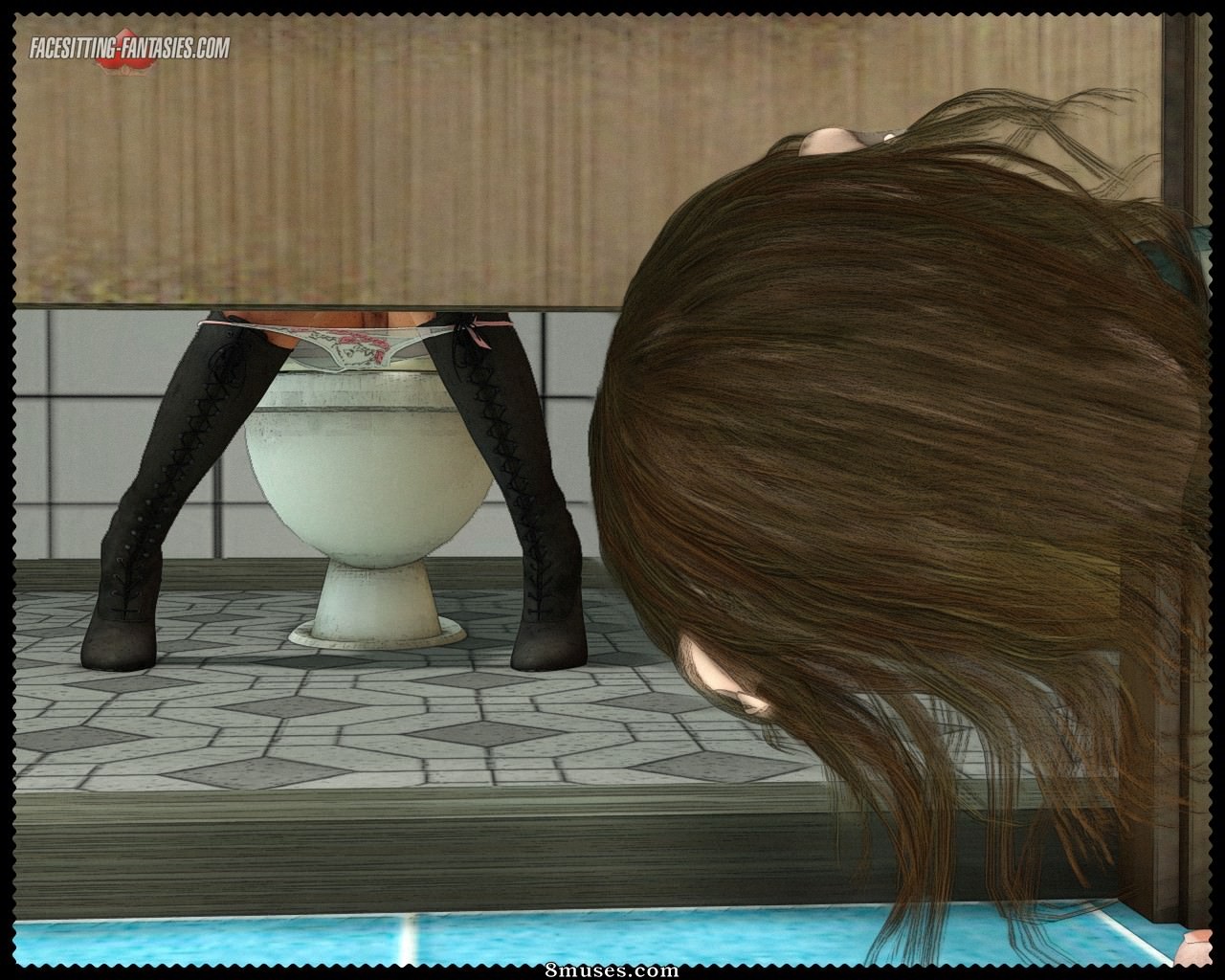 Facesitting-Fantasies - College Toilet - Page 11
