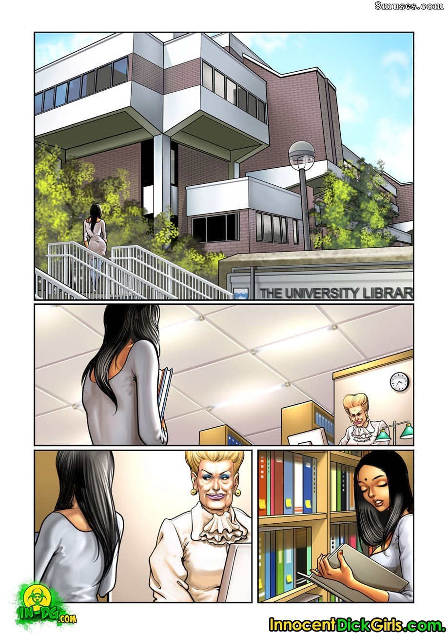 Innocent Dickgirls Comics - Shhh, silêncio na biblioteca - Página 2