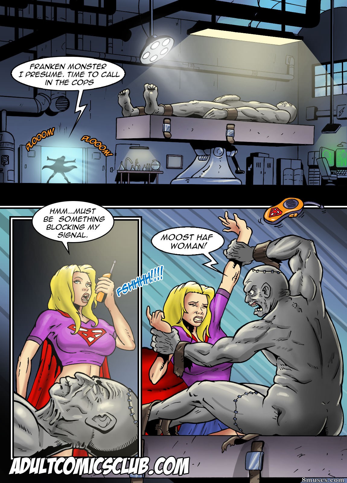 AdultComicsClub.com Collection - Garotinha-Maravilha vs Monstro de Frankenstein - Página 2