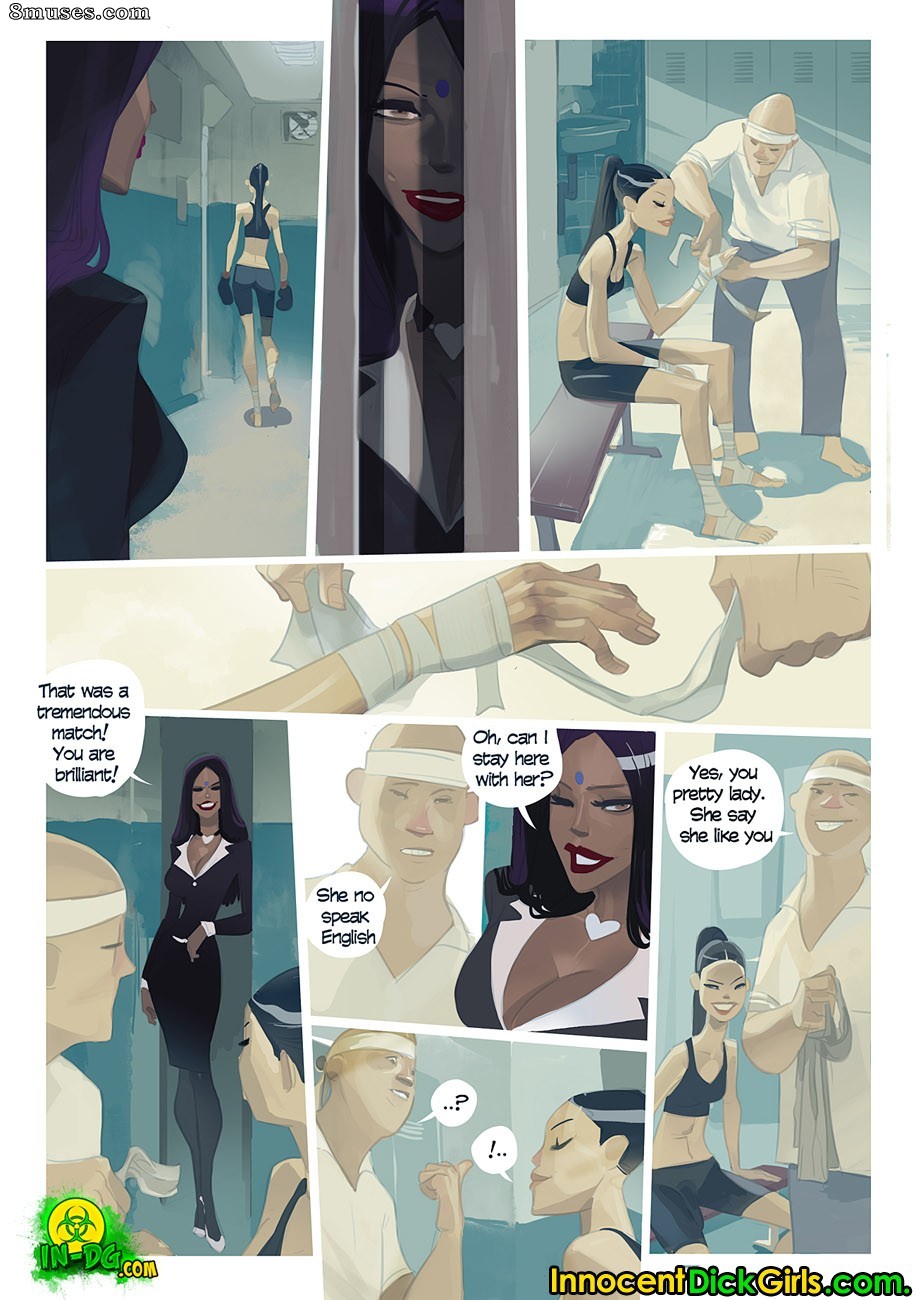 Innocent Dickgirls Comics - Thai Boxing - Page 4