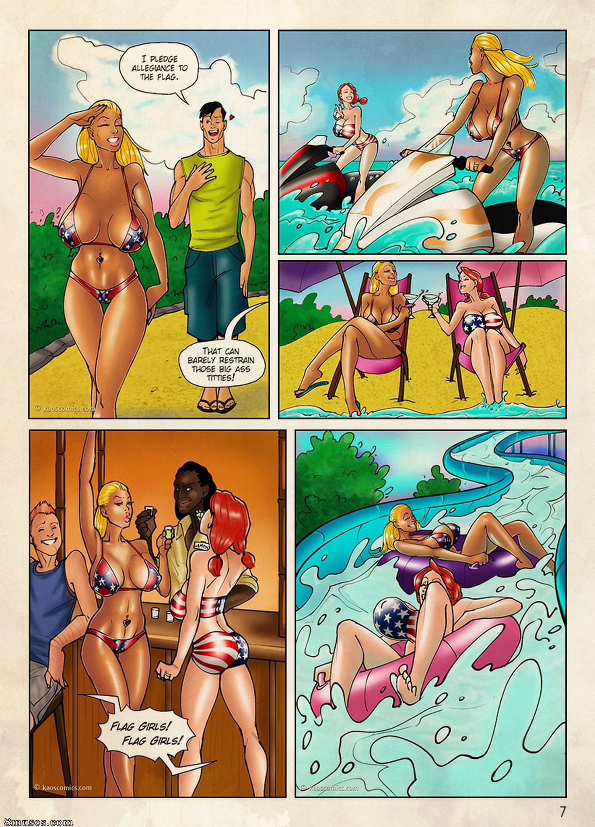 KAOS Comics - The Flag Girls Get Fucked - Page 8
