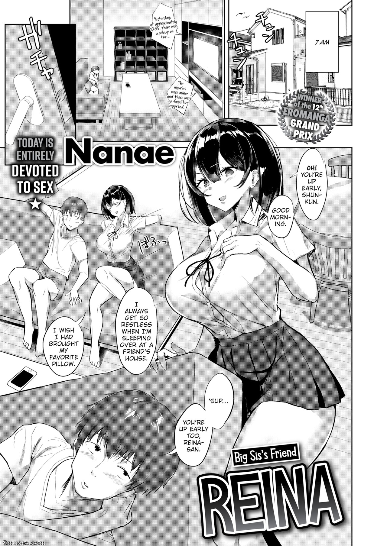 Page 1 | Fakku-Comics/Nanae/Big-Siss-Friend-Reina | 8muses - Sex Comics