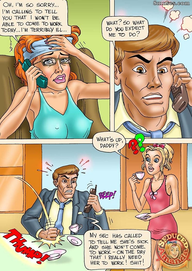 Seduced Amanda Comics - Being Dads Secretary - Page 2