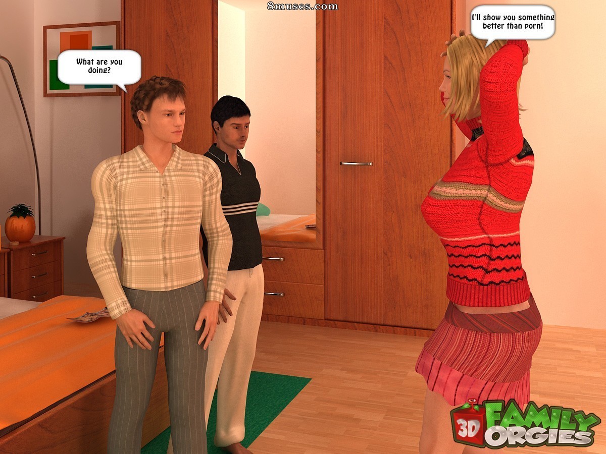 3DFamilyOrgies.com Comics - Los hermanos hacen a una mamá voluptuosa - Página 8