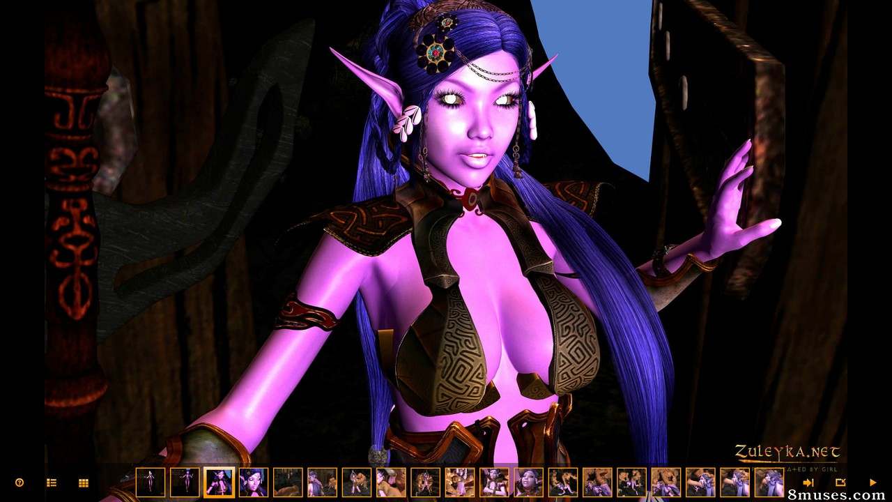 Zuleyka 3D Comics - Elfa noturna em apuros - Página 3