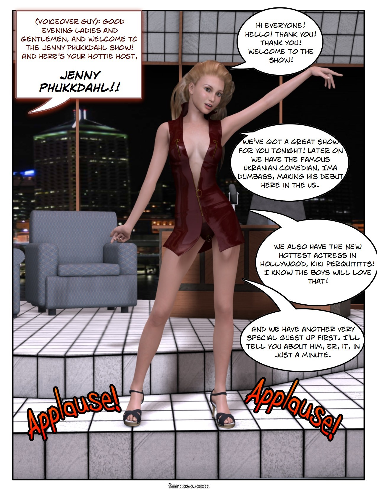 Xtreme3D Comics - L'émission de Jenny Phukkdahl - Page 1
