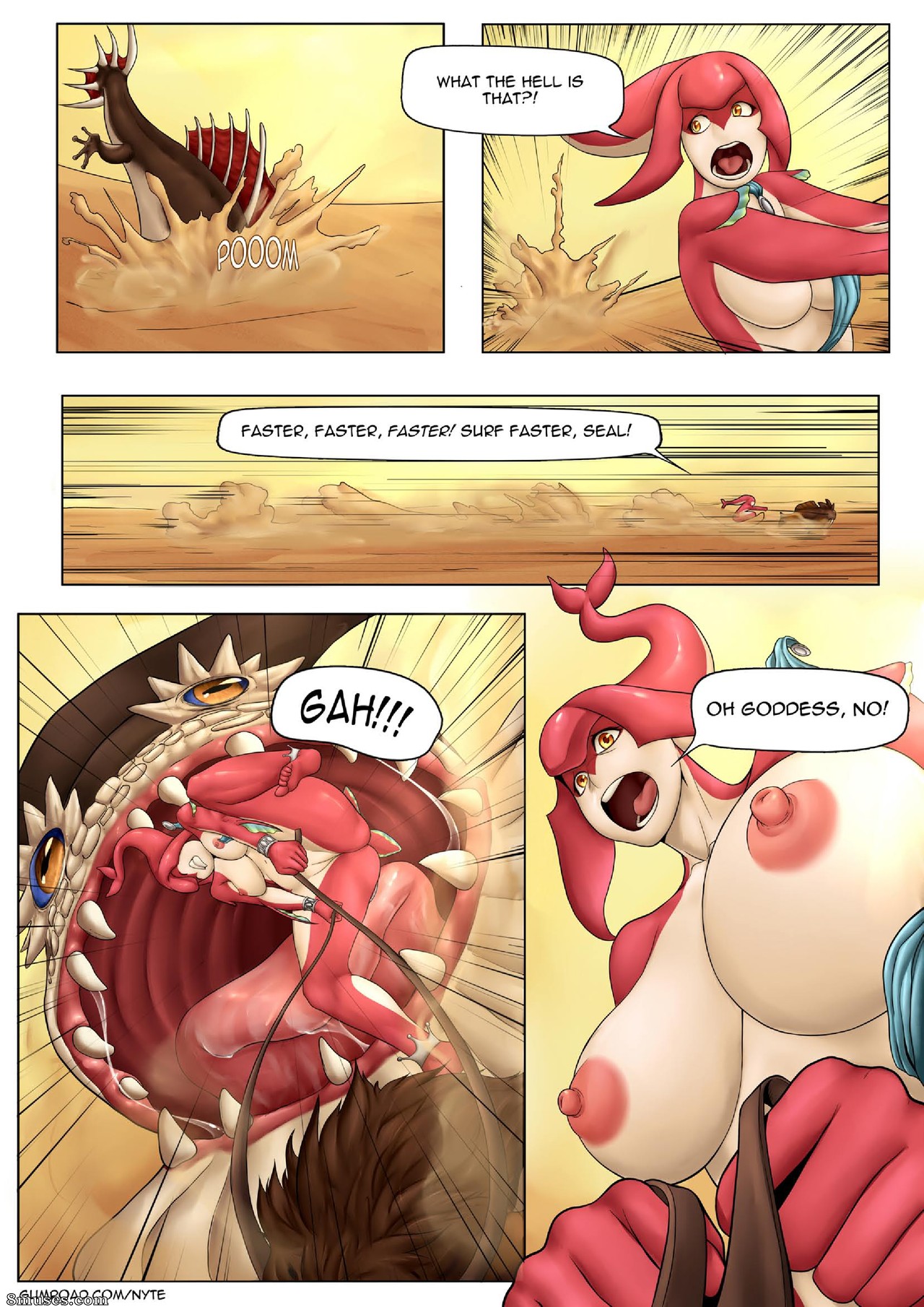 Nyte Vore Comics - Desgraça de Mipha - Página 3