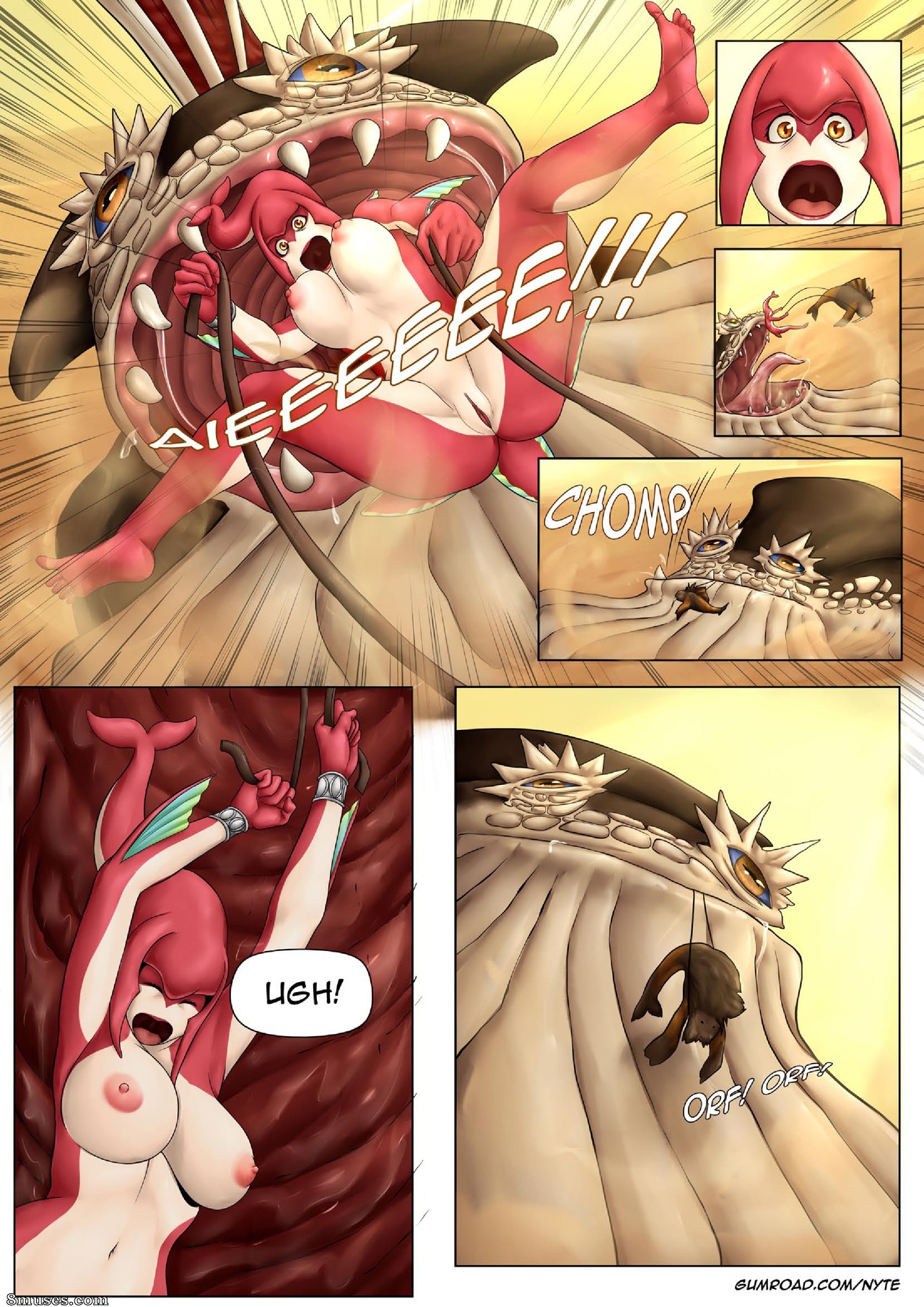 Nyte Vore Comics - Desgraça de Mipha - Página 4