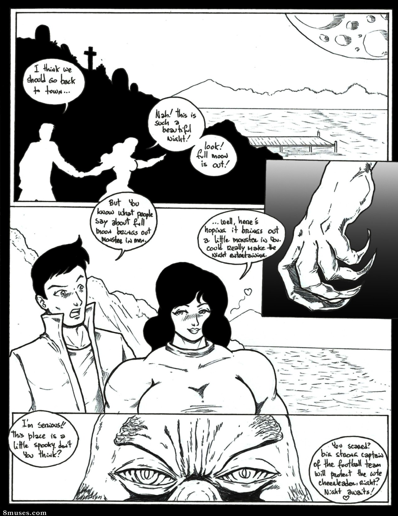 Mighty Female Muscle Comix - Creature Who Got A Black Eye At The Lagoon - Page 2