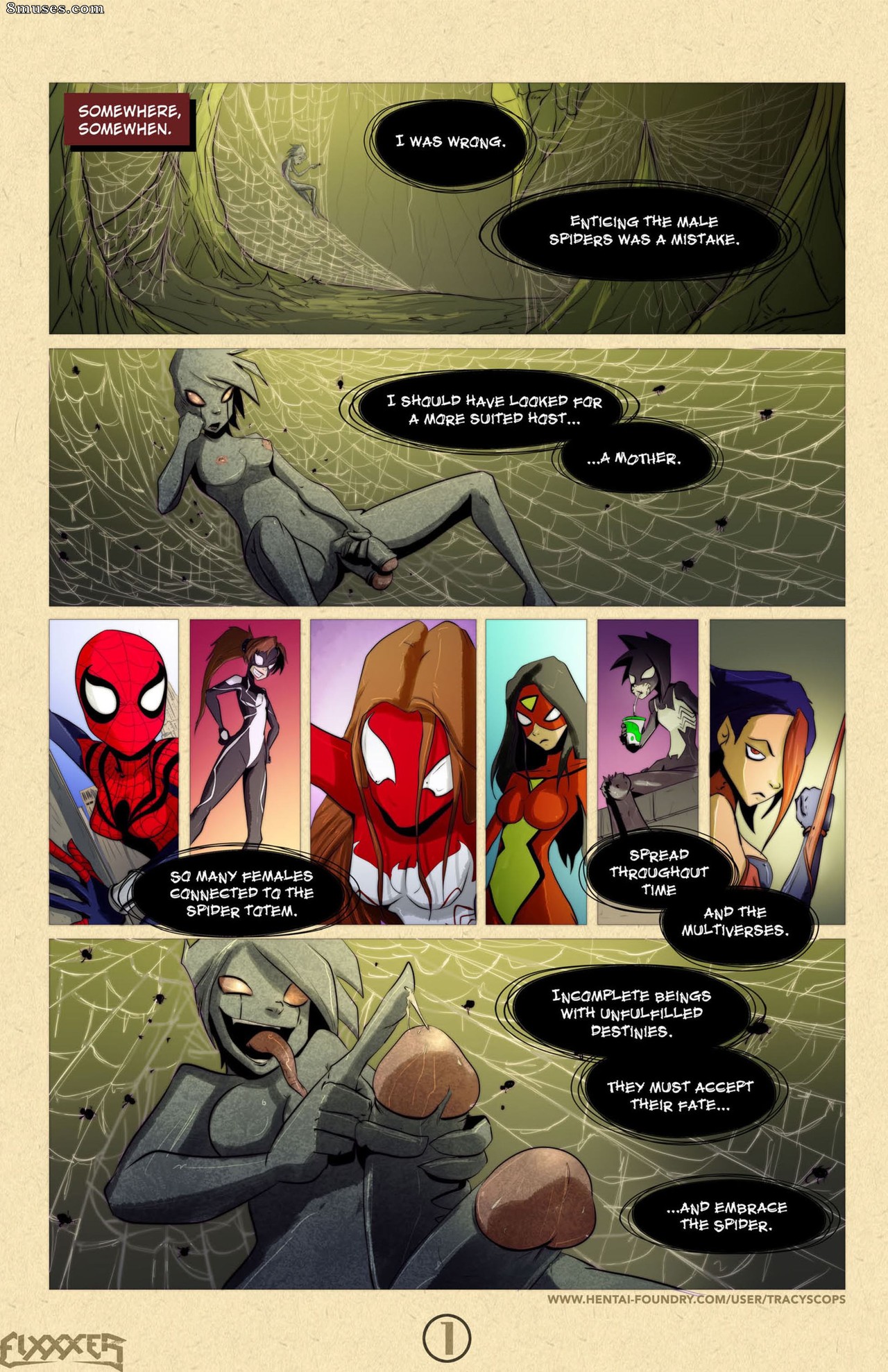 Tracy Scops Comics - The Violation of the Spider Women - Page 3