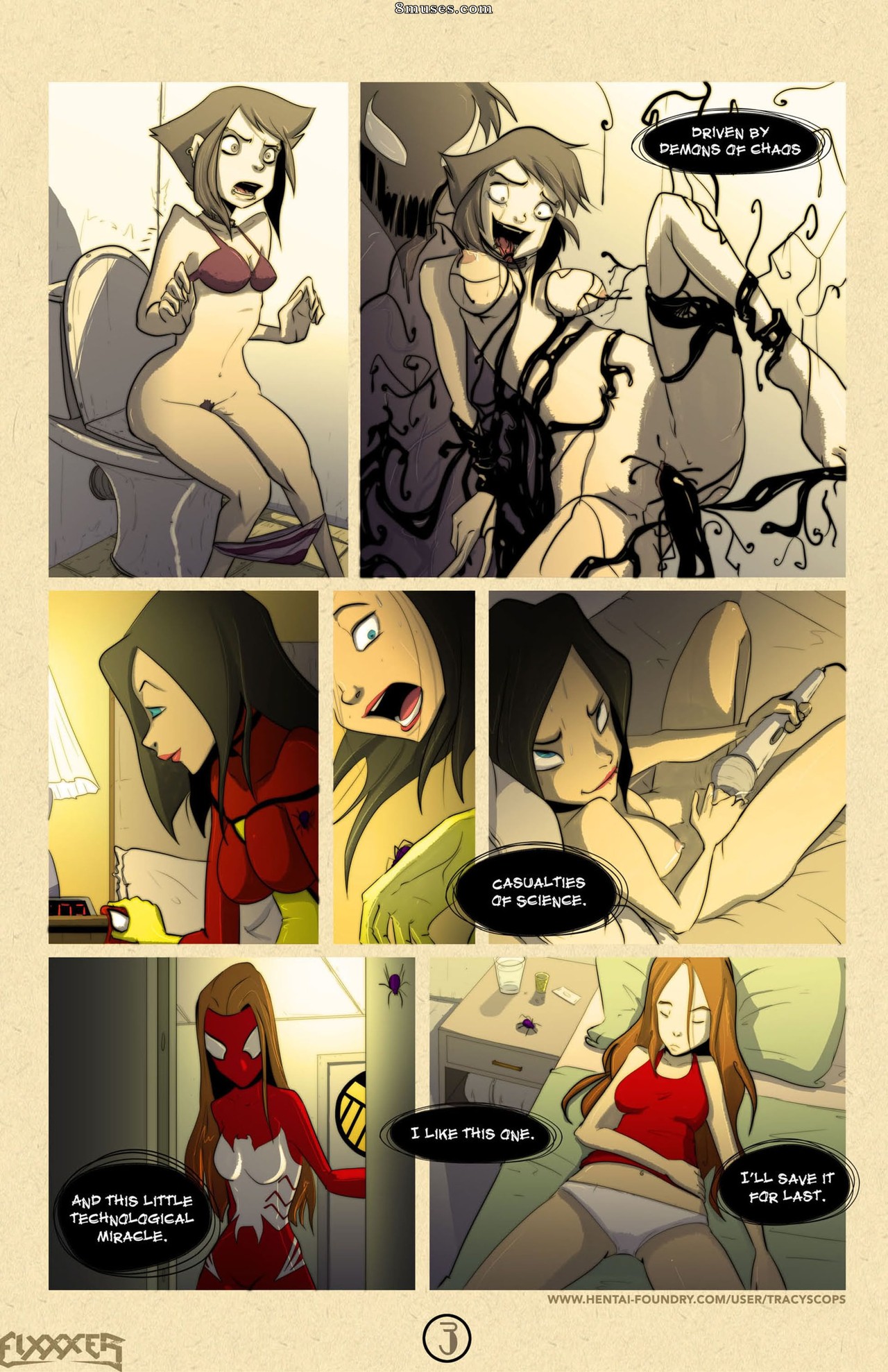 Tracy Scops Comics - The Violation of the Spider Women - Page 5