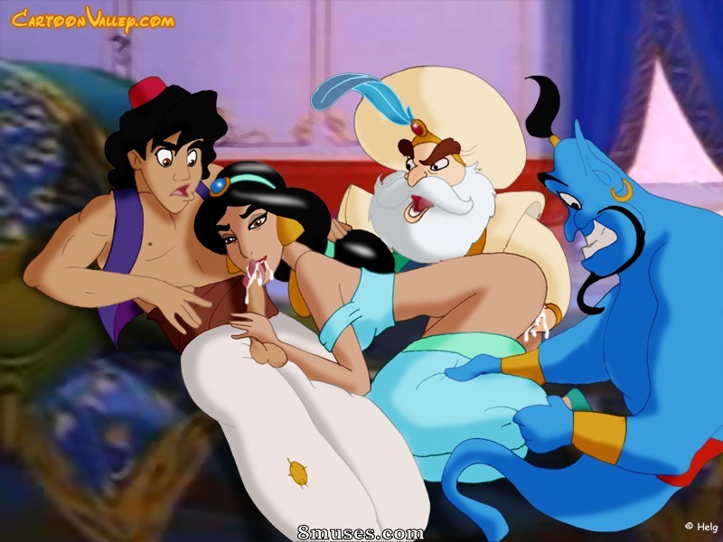 Cartoon Valley - Jasmine in a hard orgy - Page 1