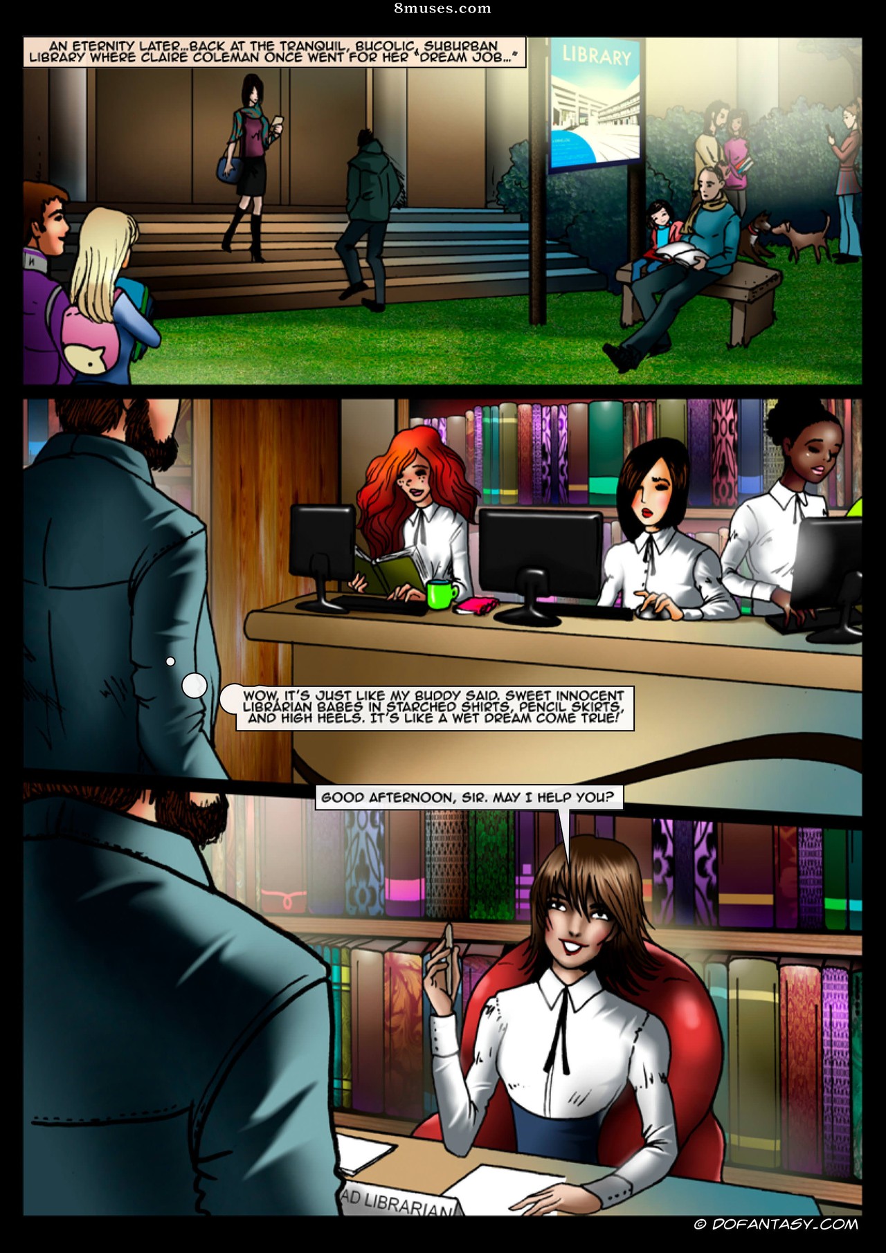 Fansadox Comics - Fansadox 477 - Librarian 3 - Stacked & Bound - Lesbi K leih - Page 42
