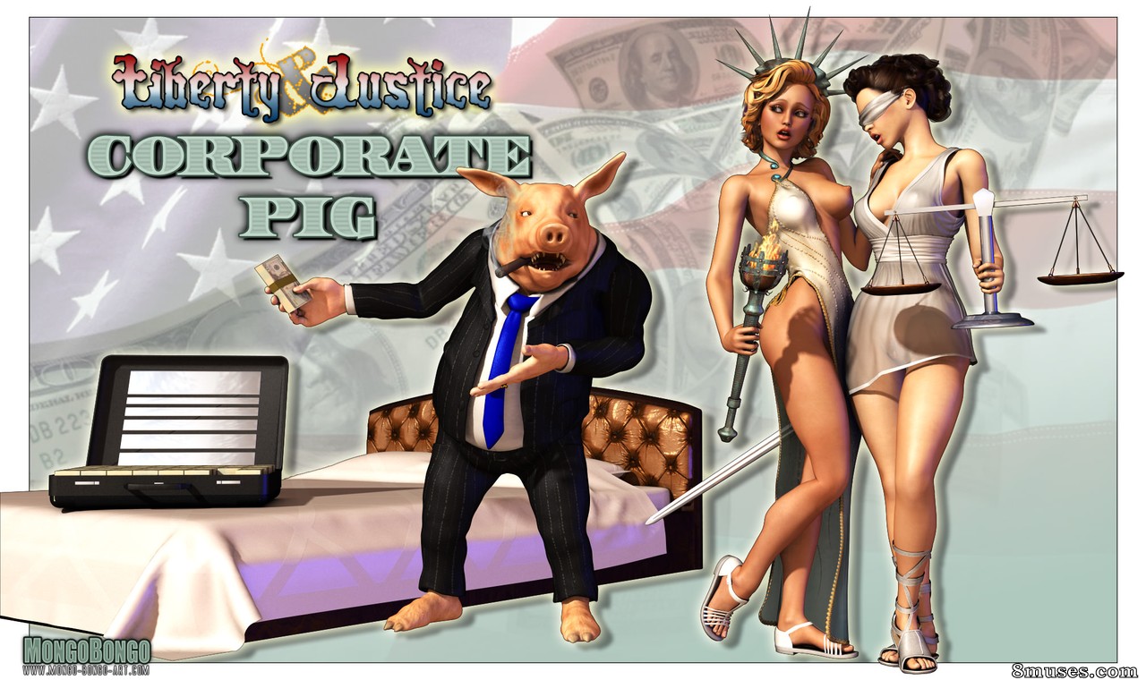 MongoBongo Comics - Liberty Justice Corporate Pig - Page 1