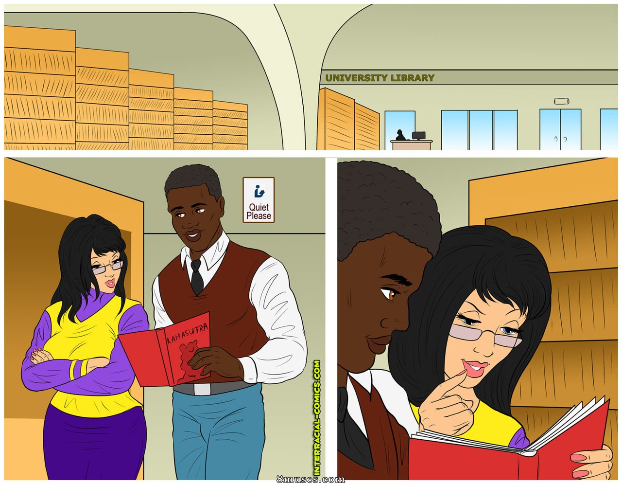 Interracial-Comics - Biblioteca Universitária - Página 1