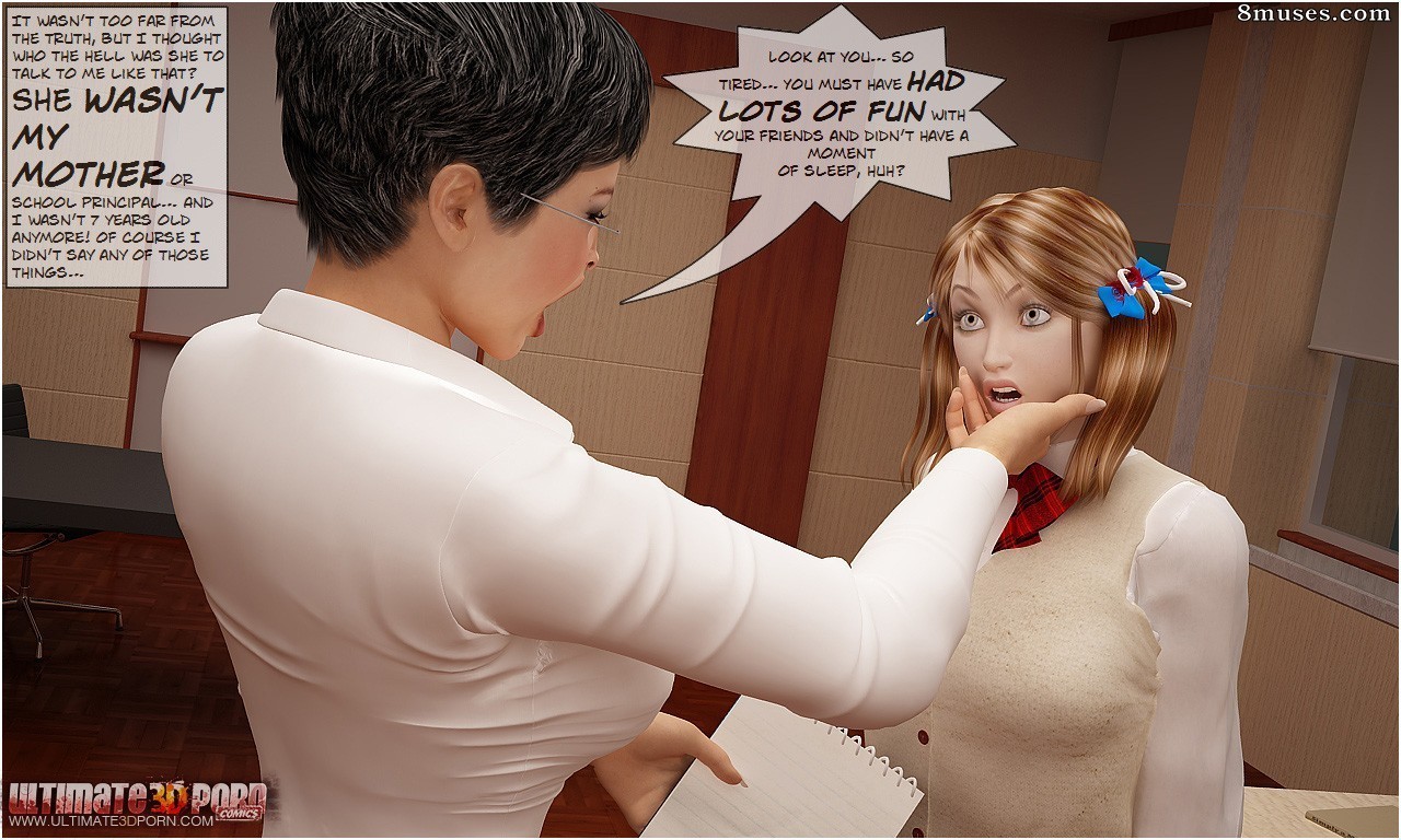 Ultimate3DPorn Comics - The Hotkiss boarding school 2. The Librarian - Page 12