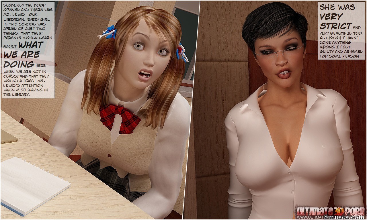 Ultimate3DPorn Comics - A escola internato Hotkiss 2. A Bibliotecária - Página 4