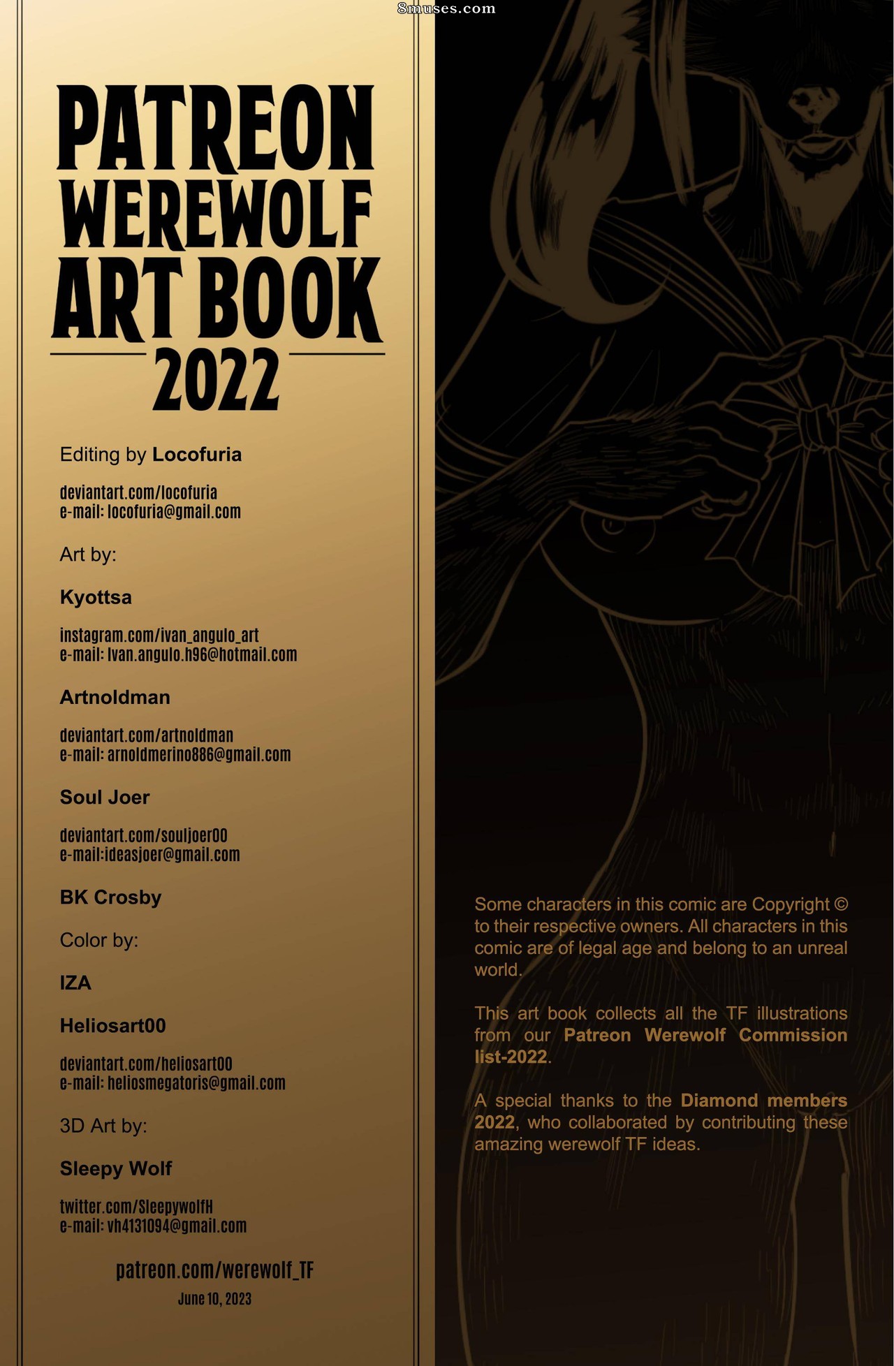 Locofuria Comics - Livro de arte de lobisomem - Página 3