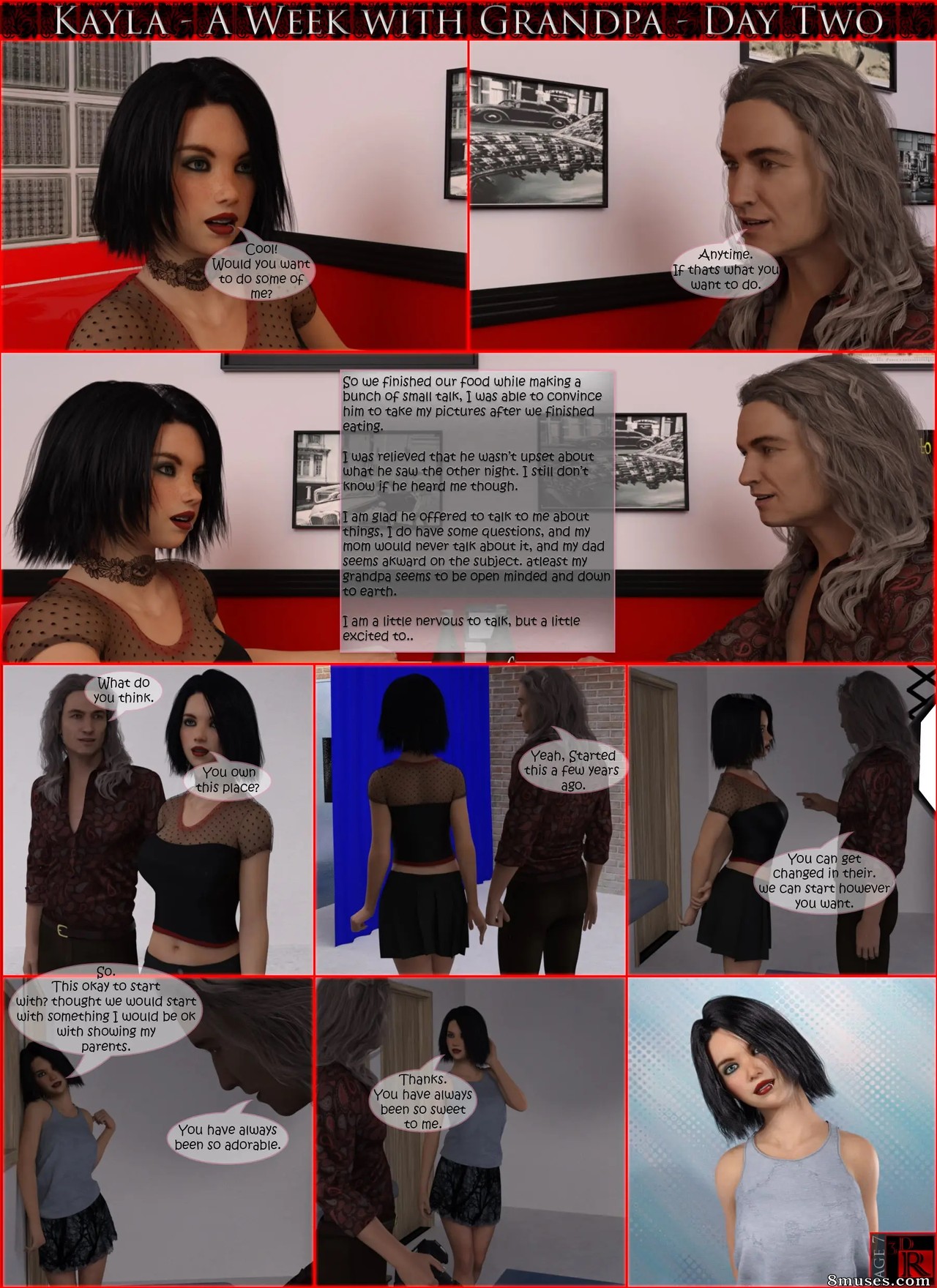 3DRComics - Kayla in A Week With Grandpa - Day Two - Page 8