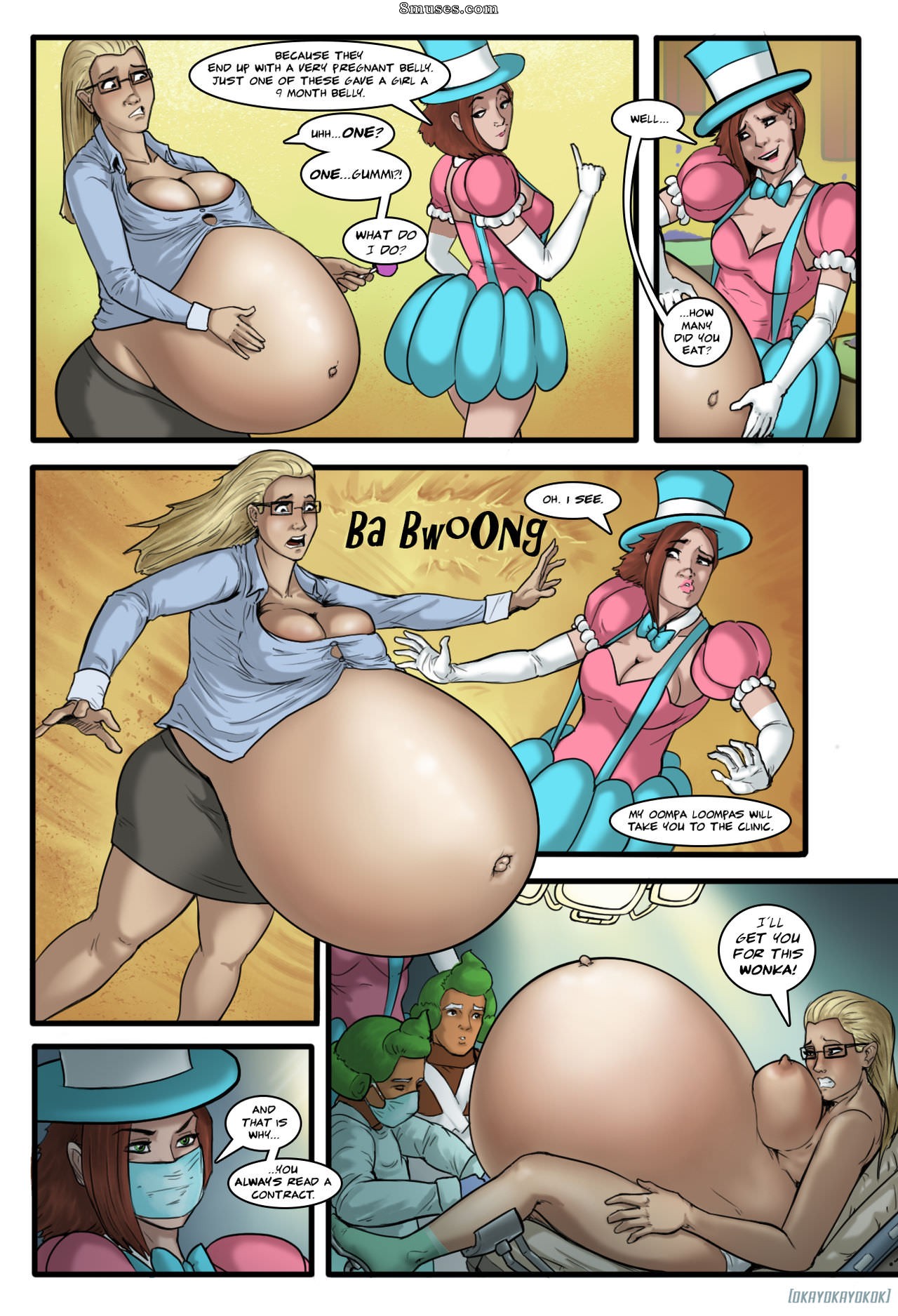 Page 3 | OkayOkayOKOk-Comics/Wendy-Wonka-and-the-Pregnant-Belly | 8muses - Sex  Comics