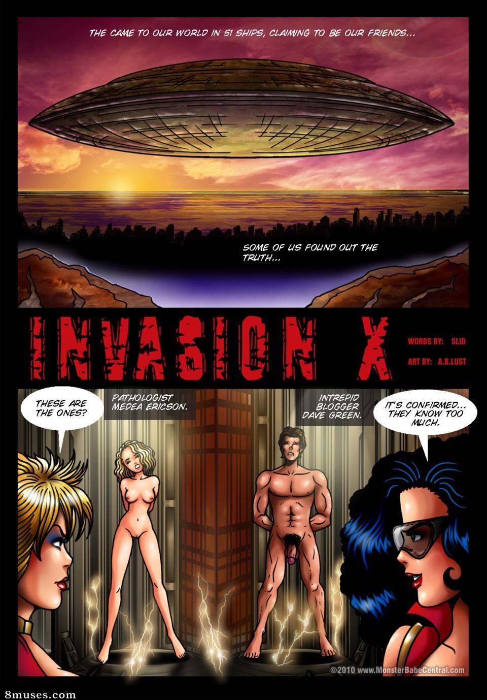 Space Babe Central - Invasion X - Page 1