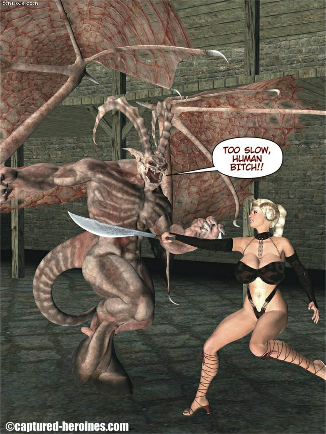 Captured-Heroines Comics - Dana Darks - Cazadora de demonios - Página 4