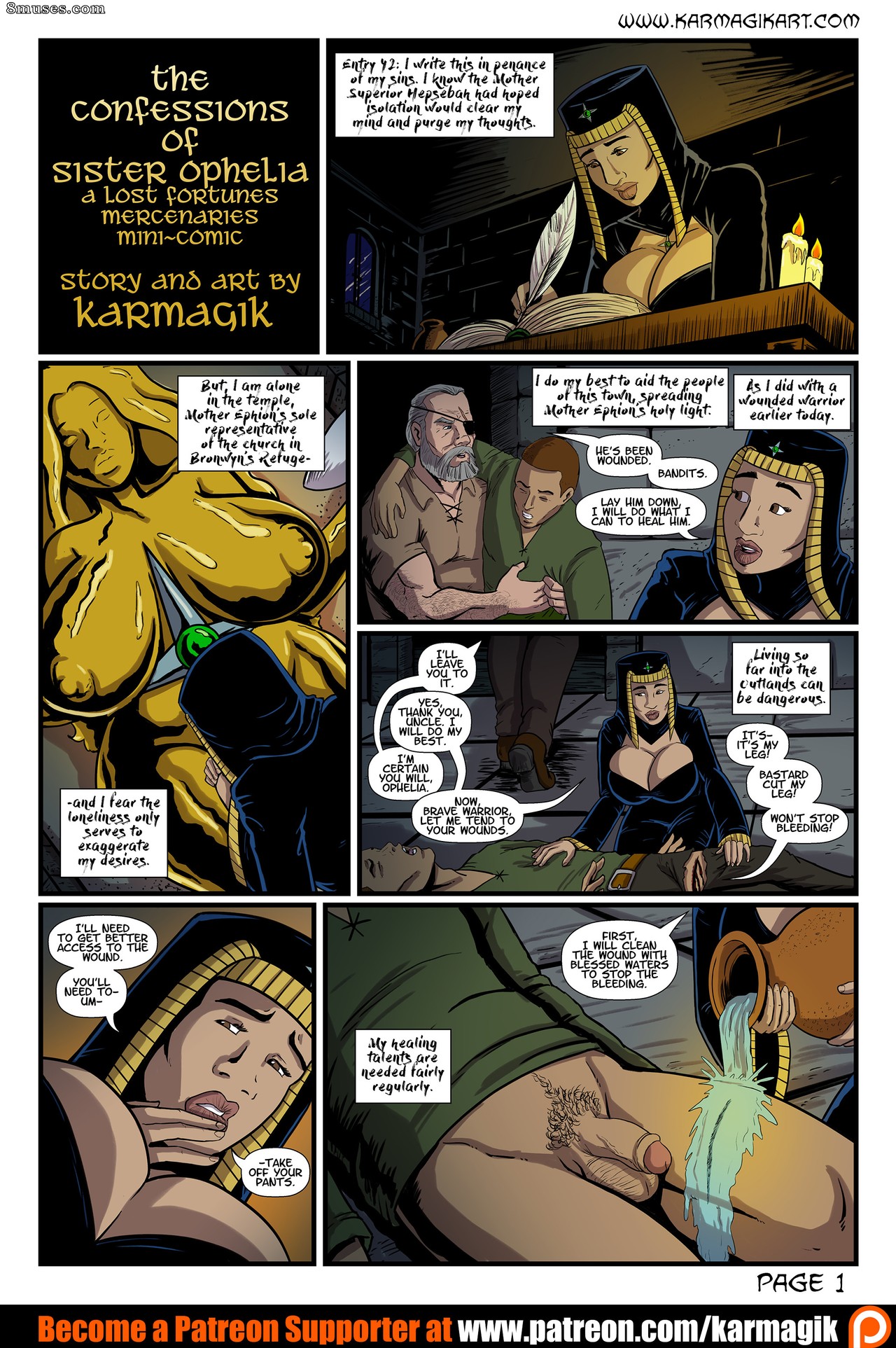 Page 1 | Karmagik-Comics/The-Confessions-of-Sister-Ophelia | 8muses - Sex  Comics