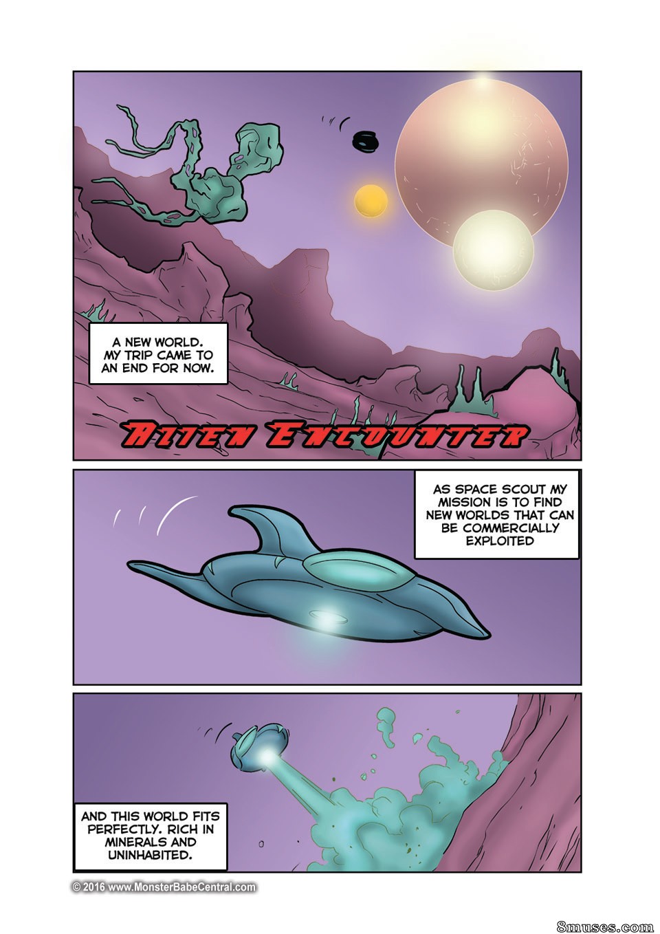 Monster Babe Central - Alien Encounter - Page 1