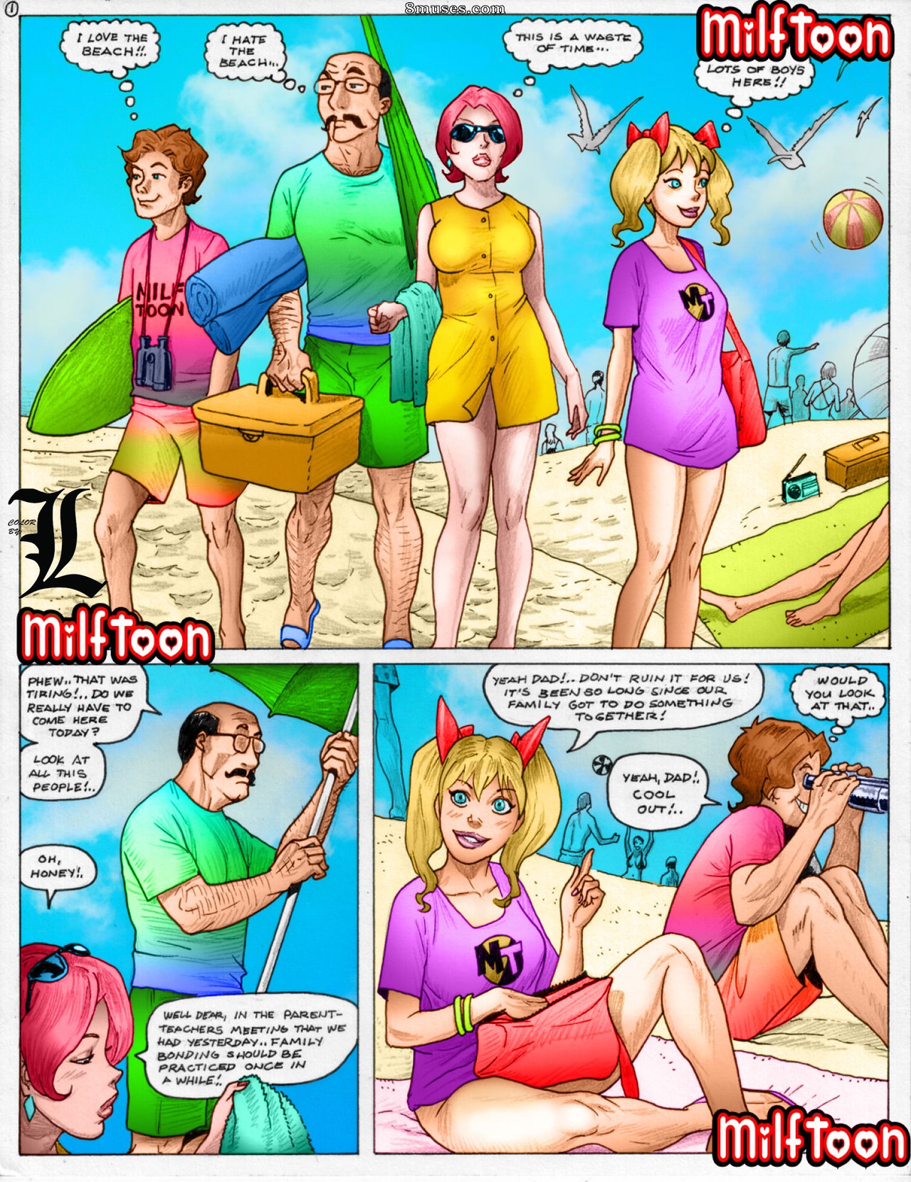 MilfToon Comics - Família - Colorido por L - Página 2
