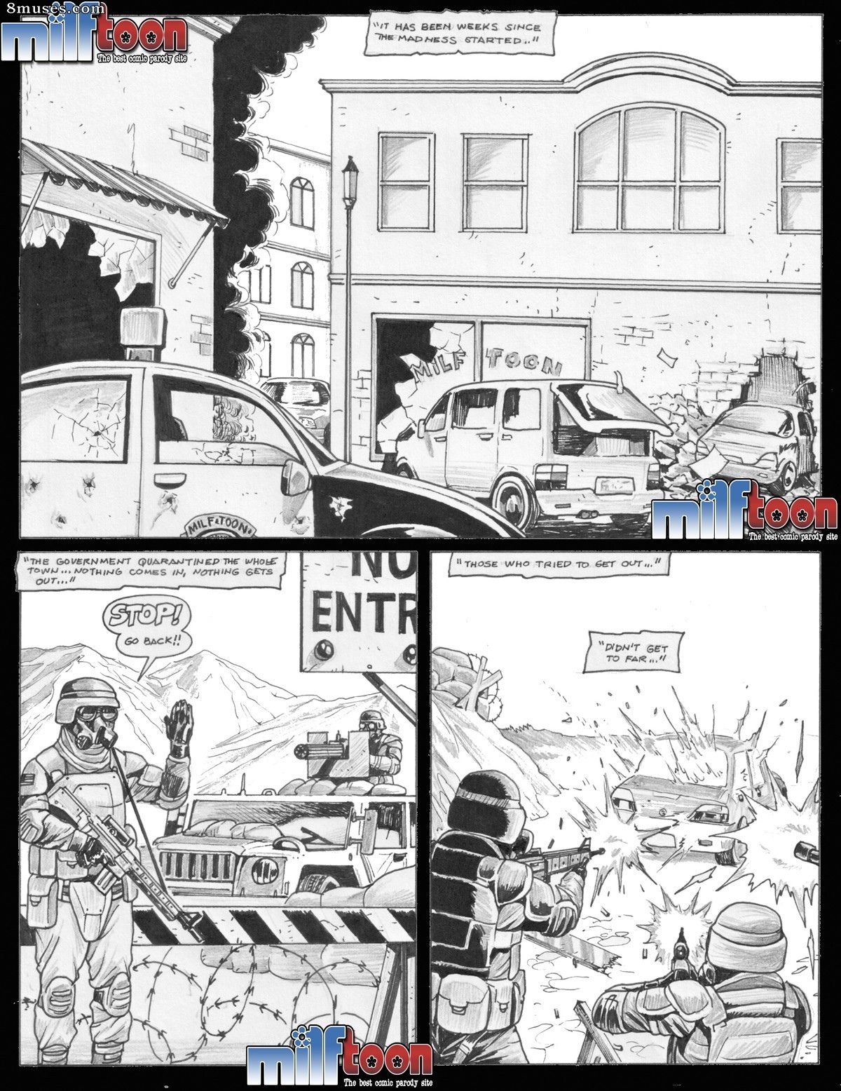 MilfToon Comics - Contient des zombies de virus - Page 1