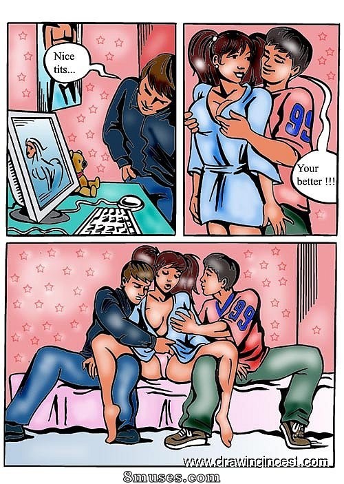2D - Two boys fuck their sis - Page 2