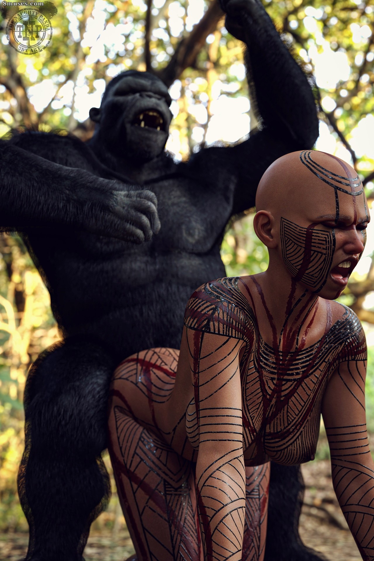 TheNaughtyPanda - Fun with hairy gorilla - Page 1