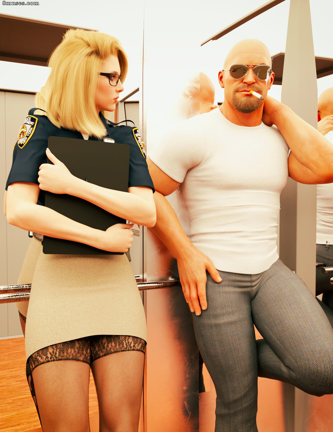 JonasD - The new PoliceGirl - Elevator welcome procedure - Page 2