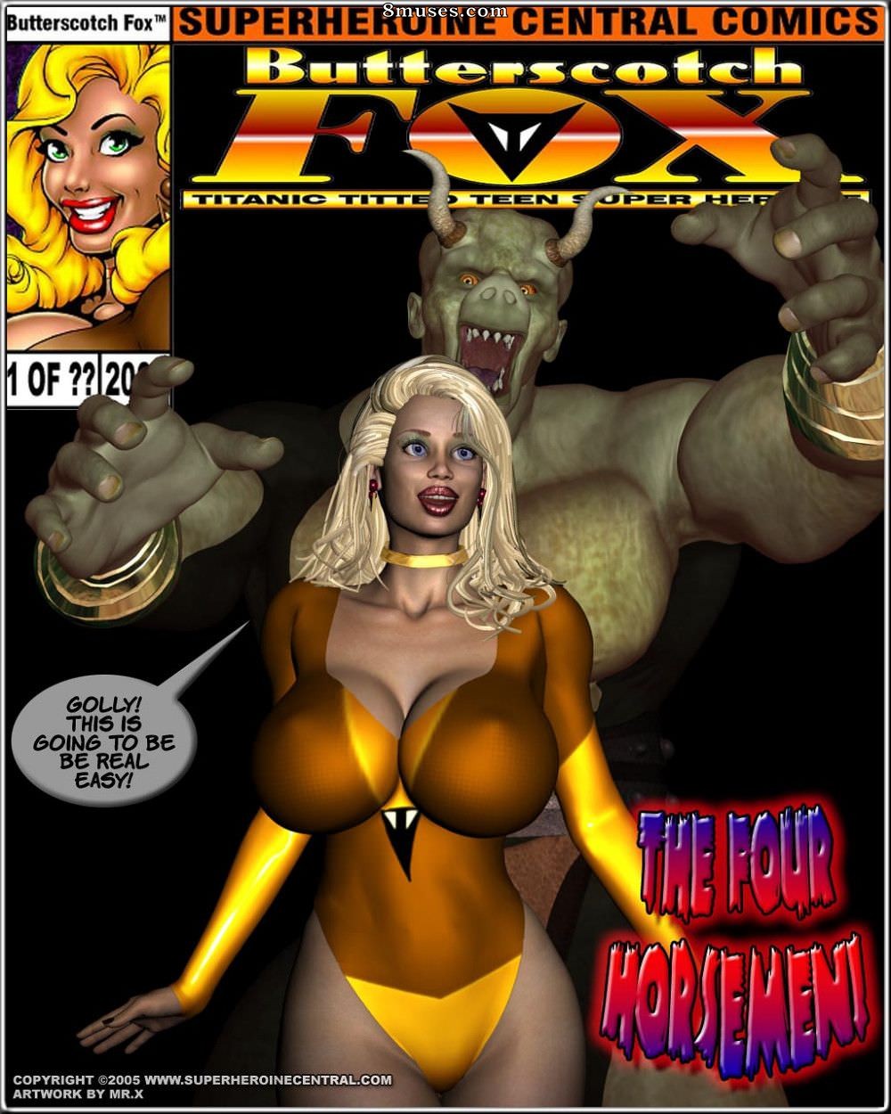 Superheroine Central Comics - Butterscotch Fox - Les quatre cavaliers de l'Apocalypse - Page 1