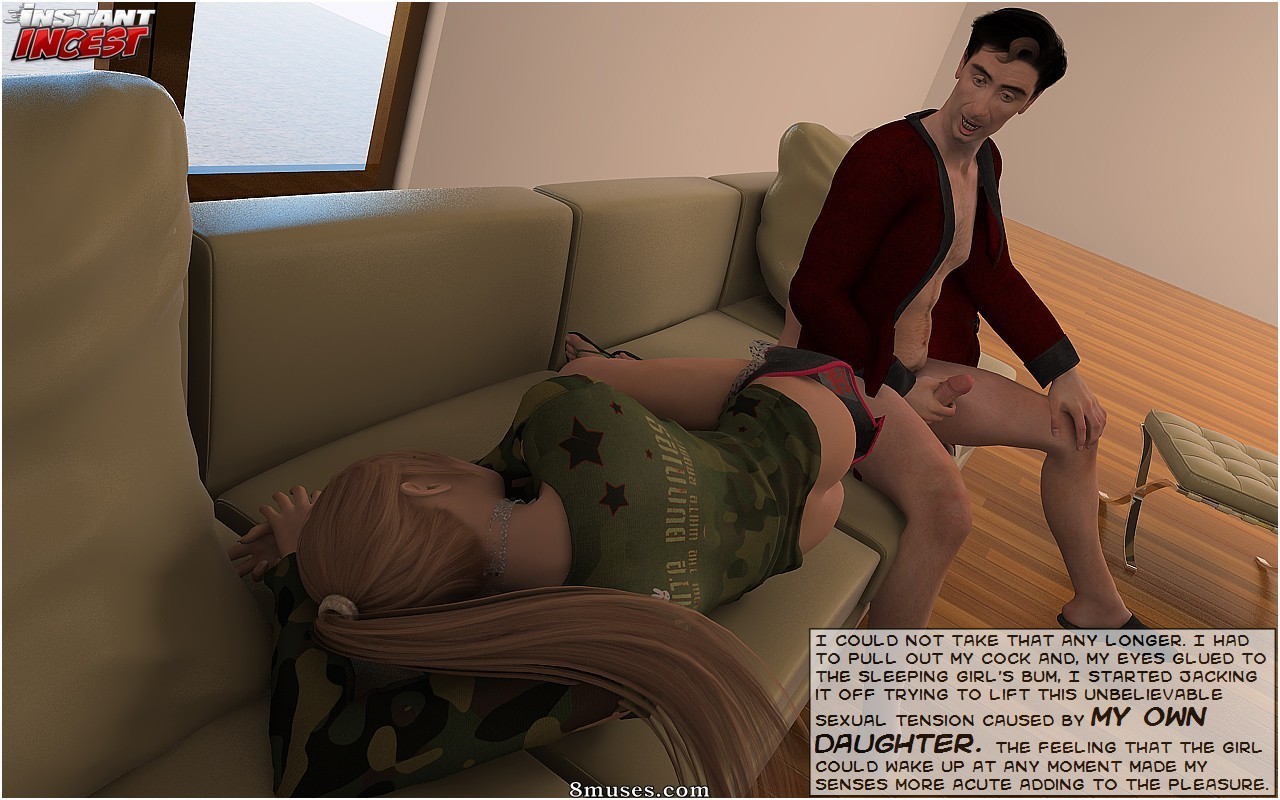 InstantIncest.com Comics - Dad poking his babys pussy - Page 4