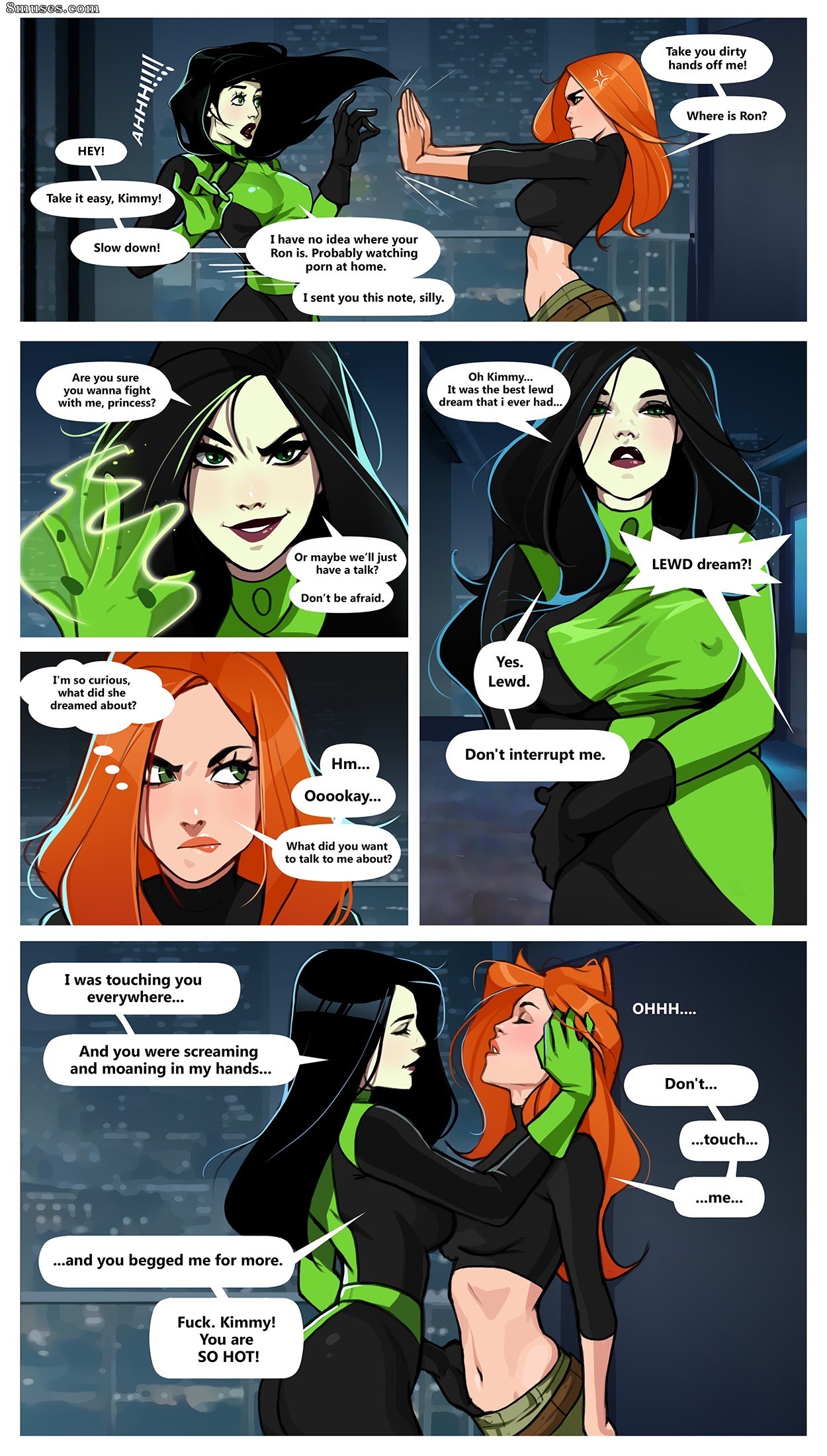 Olena Minko Comics - Kim and Shego Date on the roof - Page 2