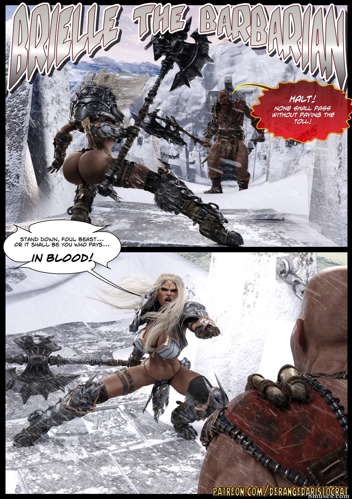 Deranged Aristocrat Comics - Brielle the Barbarian - Page 1