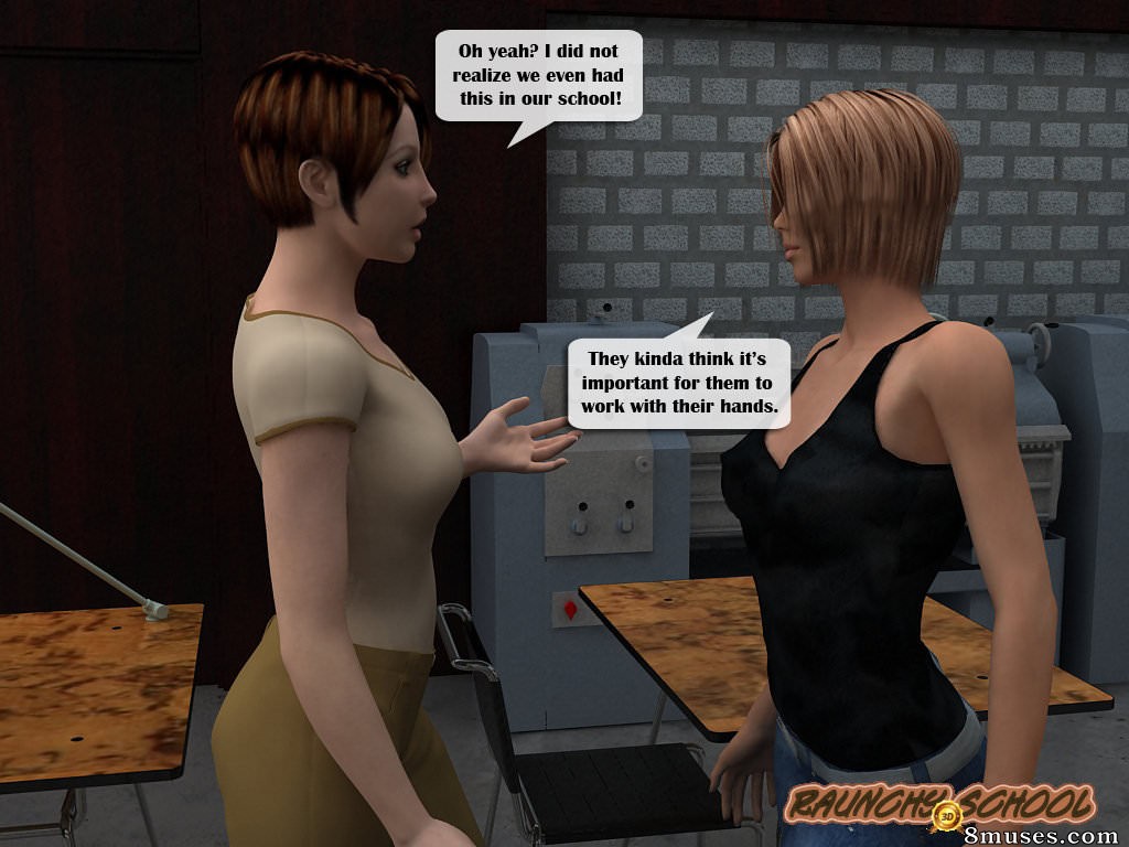 RaunchySchool3D Comics - Un atelier de machine à baiser pour deux chaudasses - Page 3