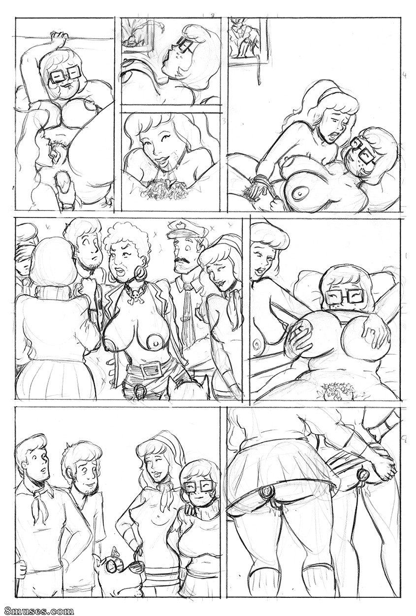 Velma and Daphne in Girls' Night Inn - Pencils - Page 12